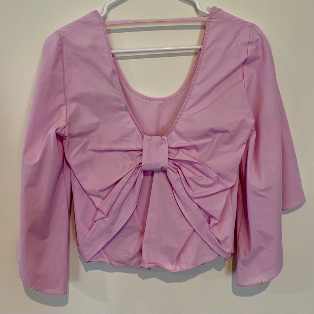 Zara pink blouse with bow on back 💕🎀